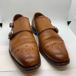 Allen Edmonds St. John Double Monk Strap Walnut 9.5 Handcrafted in USA 🇺🇸